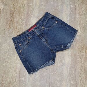 LEVIS 518 WOMENS SUPERFLOW STRETCH CUTOFF SHORTS SIZE JUNIORS 1
